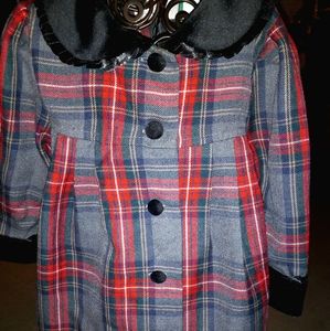 CUTE-as-a-BUTTON! Vintage Plaid Jacket, 18 mos.